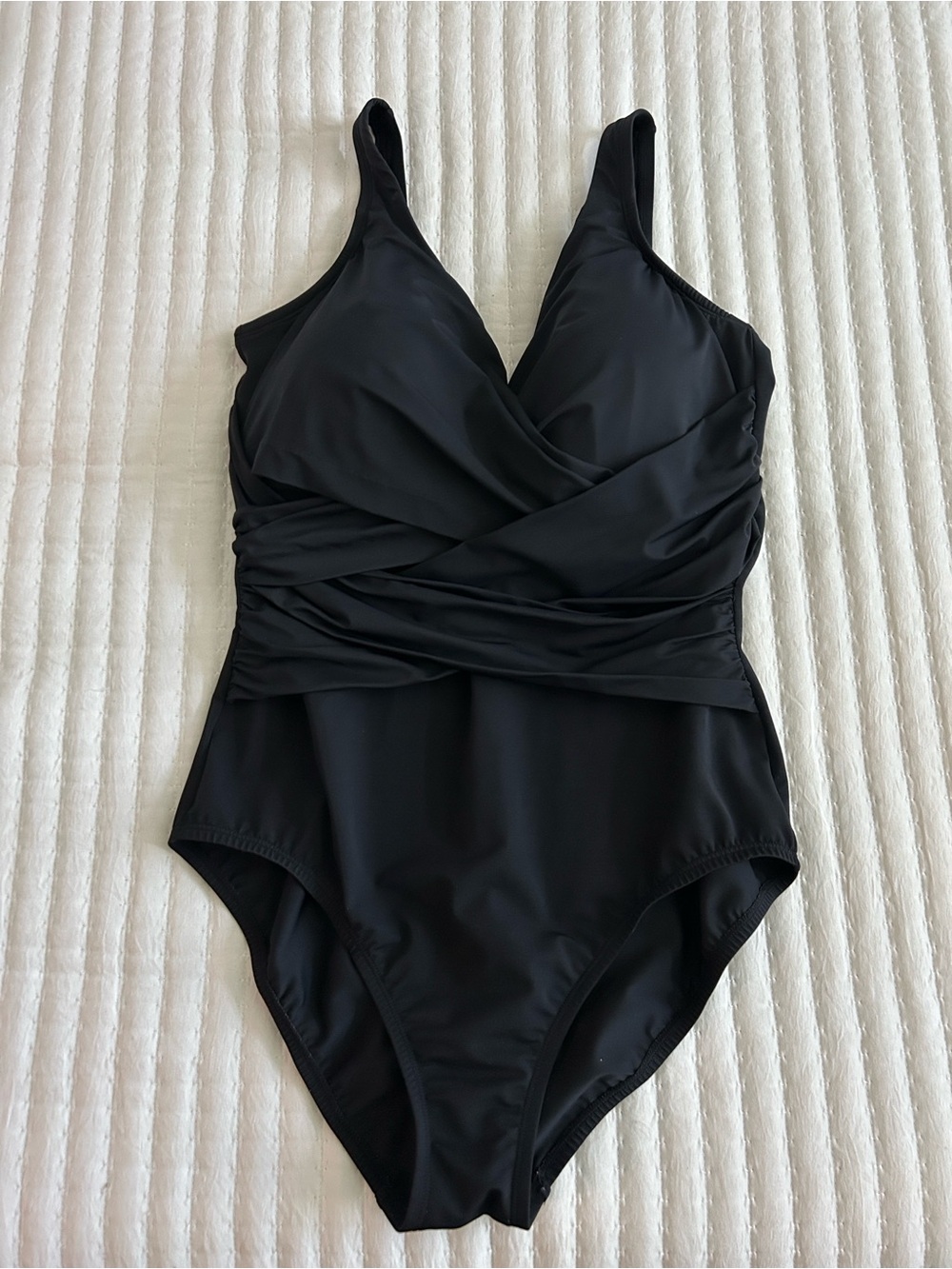 Lands' End Black One-Piece Swimsuit